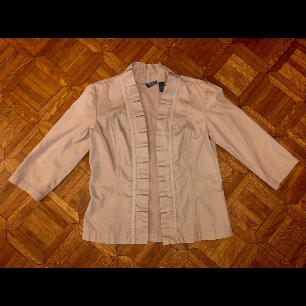 🌷3/$30 Additions by Chico’s Khaki Tan Jacket sz 0